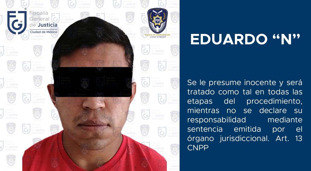 FGJ-CDMX detuvo a Eduardo “N”, acusado de pornografía infantil *FOTO FGJ-CDMX