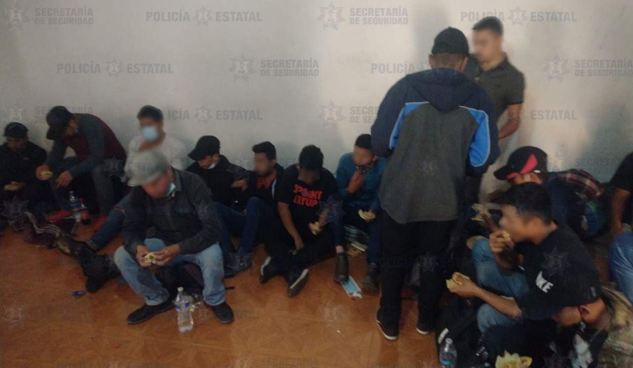 SSE y PC de Acolman rescataron a 102 migrantes que aparentemente estaban privados de libertad