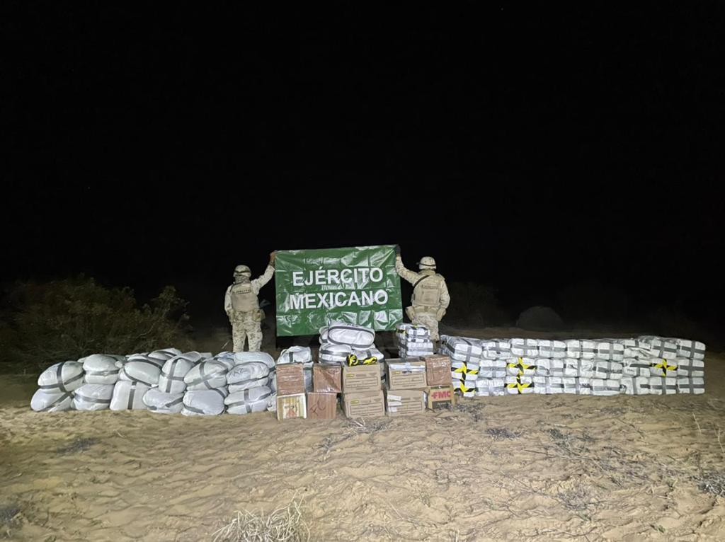 SEDENA y Guardia Nacional aseguraron más de dos toneladas de narcóticos en Sonora *FOTOS SEDENA