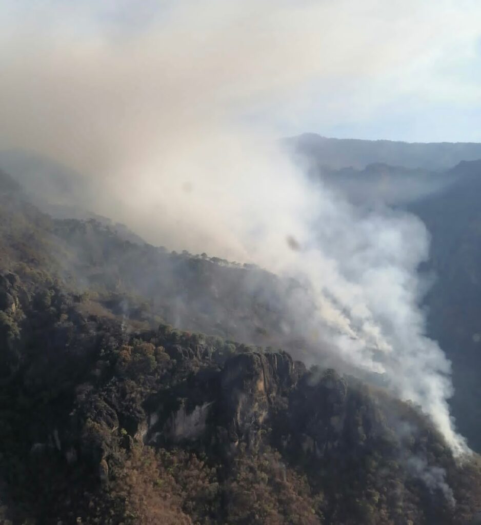 Guardia Nacional activa “Plan GN-A” para combate al incendio forestal en el cerro del Tepozteco *FOTOS GN