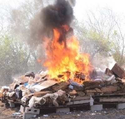 FGR incineró cerca de dos toneladas de narcóticos en Culiacán, Sinaloa *FOTOS FGR