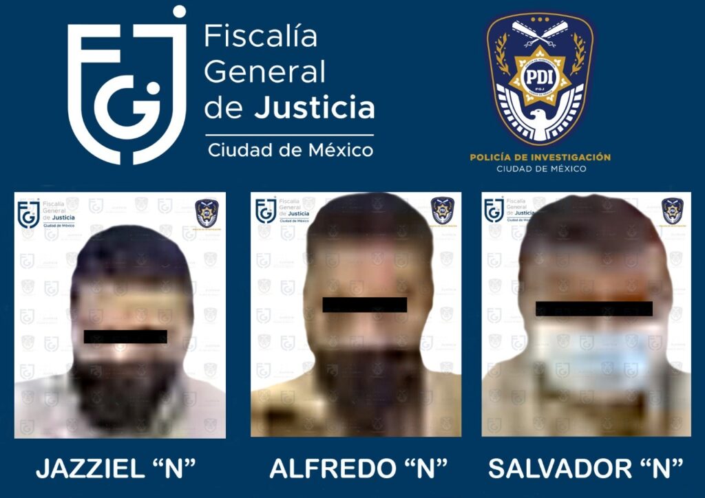 FGJ-CDMX logra condenas de más de 35 años de prisión en contra de tres sujetos Foto: FGJCDMX