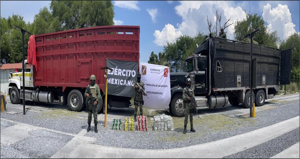 SEDENA aseguró 300 kilogramos de cocaína en intercepción terrestre en Tamaulipas *FOTOS SEDENA