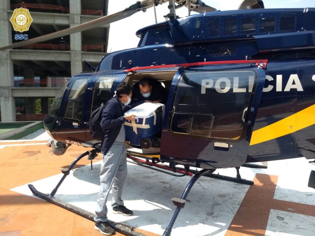 Helicóptero del escuadrón Cóndores trasladó hígado para trasplante a hospital de especialidades: SSC-CDMX