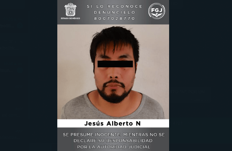 FGJ-EM detuvo a Jesús Alberto “N”, por un doble homicidio cometido en Ecatepec