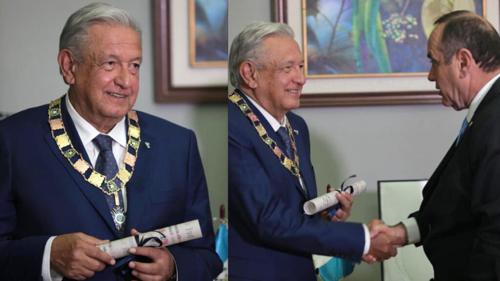 Condecoran a AMLO con Orden del Quetzal en Guatemala
