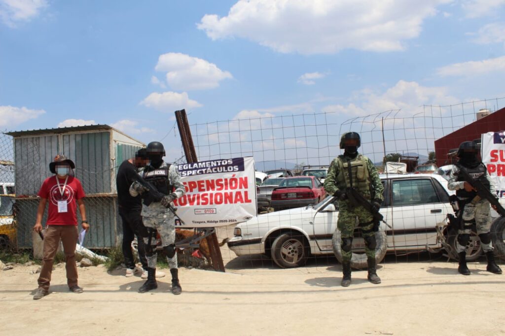 SSP-Hidalgo y fuerzas federales clausuran deshuesadero en Tizayuca *FOTOS SSP-HIDALGO