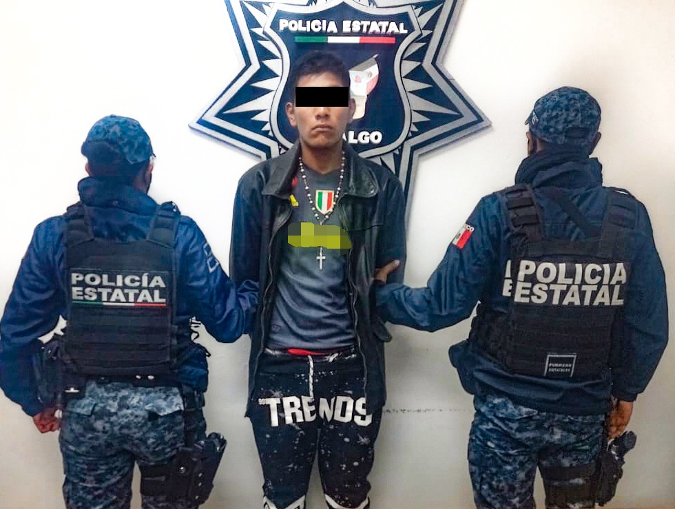 SSP-Hidalgo detuvo a un individuo relacionado con el narcomenudeo en Tizayuca Foto: SSP-Hidalgo