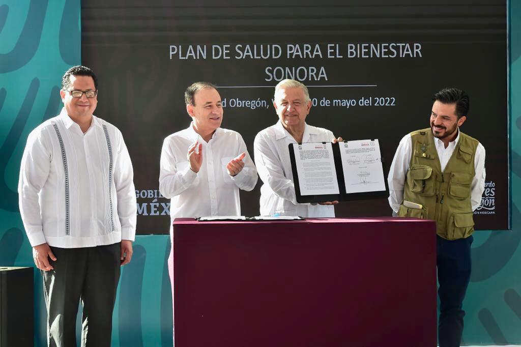 Firman convenio IMSS-Sonora Foto: Presidencia