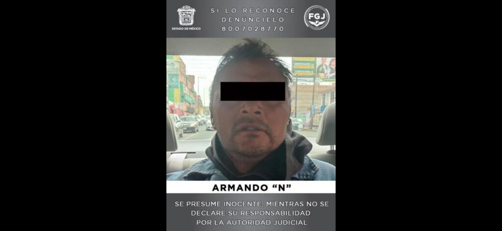FGJEM: Agentes estatales detuvieron a Armando “N”, probable abusador sexual Foto: FGJEM