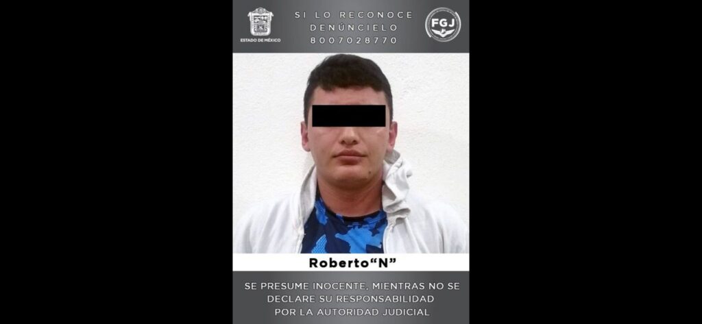 Policía municipal de Acolman pusieron a disposición a Roberto “N”, implicado en el homicidio de un agente de la PDI Foto: FGEM
