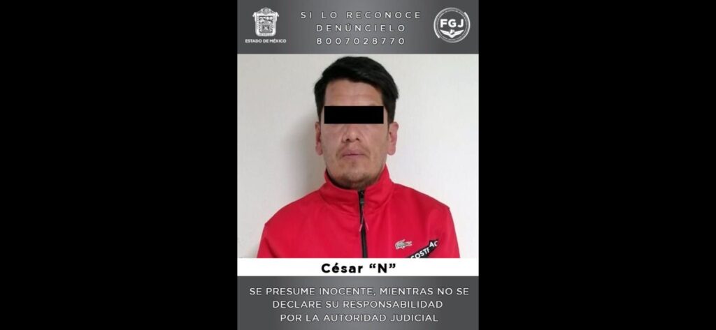 FGJEM detuvo a César “N” con 23 playeras del “Club Deportivo Toluca”, robadas en Veracruz Fotos: FGJEM