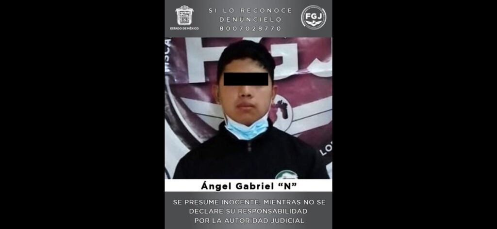 Ángel Gabriel “N” fue vinculado a proceso por el delito de homicidio calificado en grado de tentativa en agravio de dos mujeres Foto: FGJEM