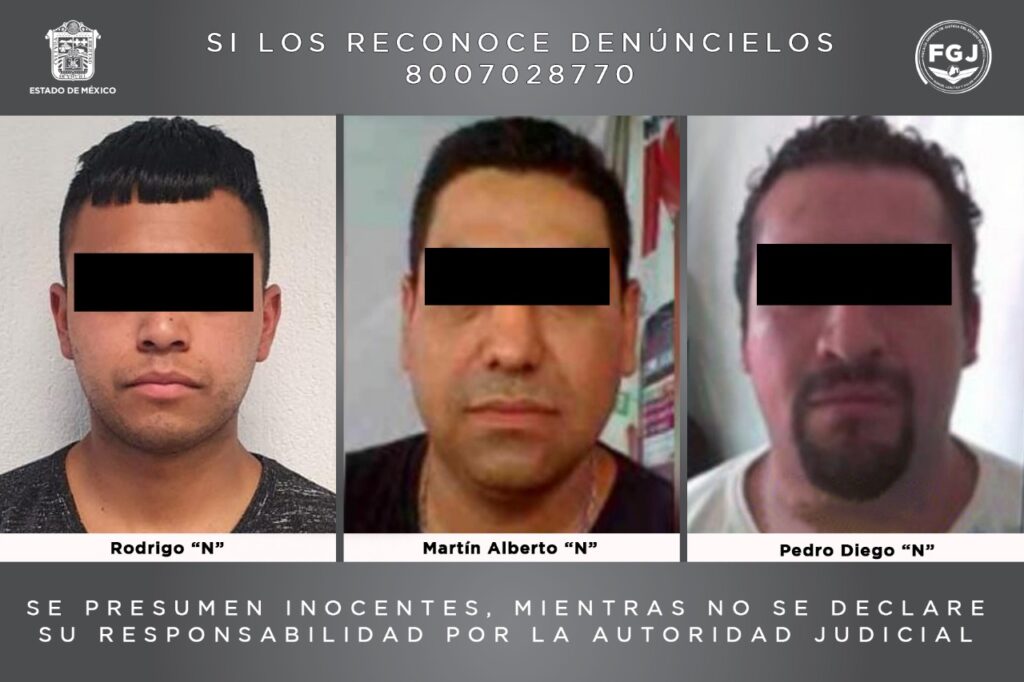 FGJEM: Tres individuos fueron vinculados a proceso por homicidio y homicidio calificado en grado de tentativa Foto: FGJEM