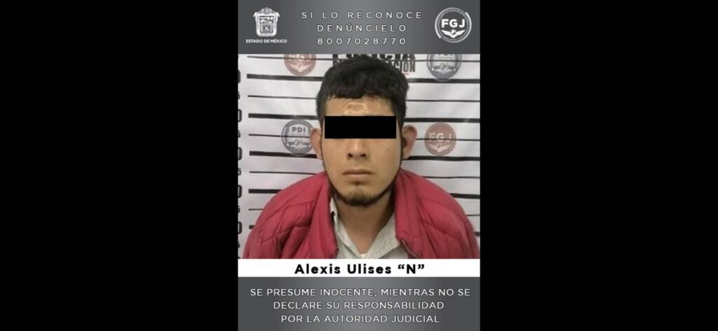 FGJEM: Alexis Ulises “N” fue vinculado a proceso, por el homicidio de un menor de 5 años Foto: FGJEM