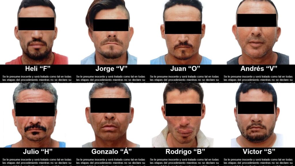 Juez dictó sentencias de 23 años de prisión en contra de ocho personas detenidos con armamento diverso Fotos: FGR
