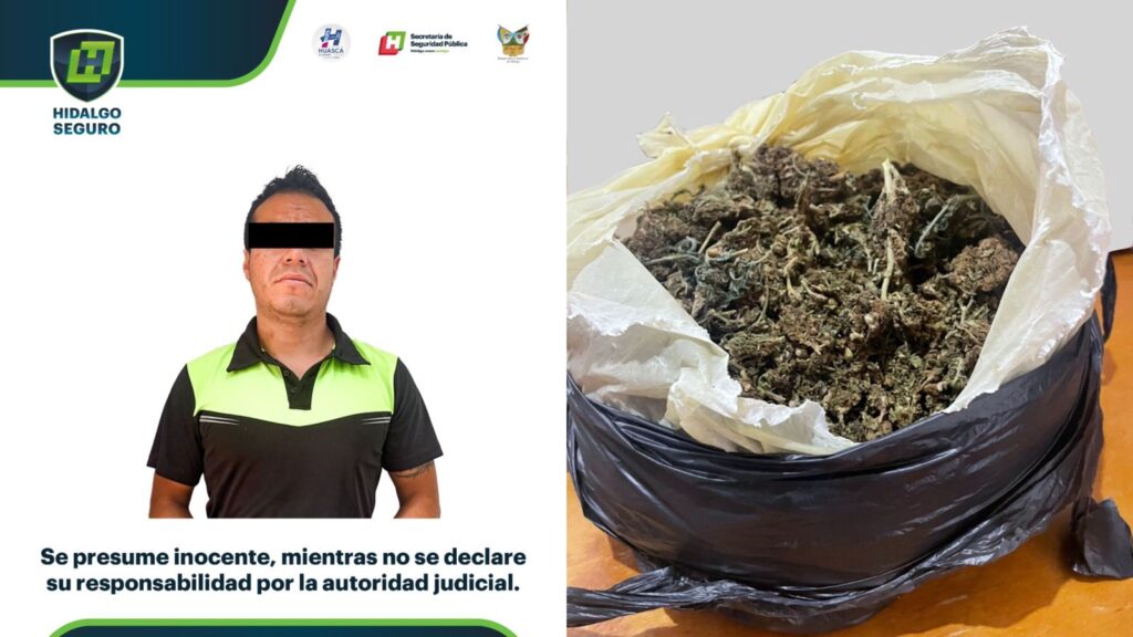 SSP-Hidalgo detuvo a un individuo relacionado con actividades de narcomenudeo *FOTOS SSP-Hidalgo