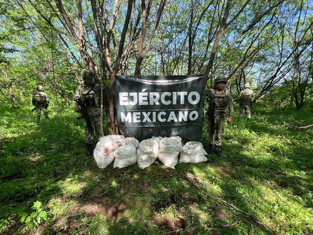 SEDENA aseguró 200 kilos de metanfetamina en Culiacán, Sinaloa