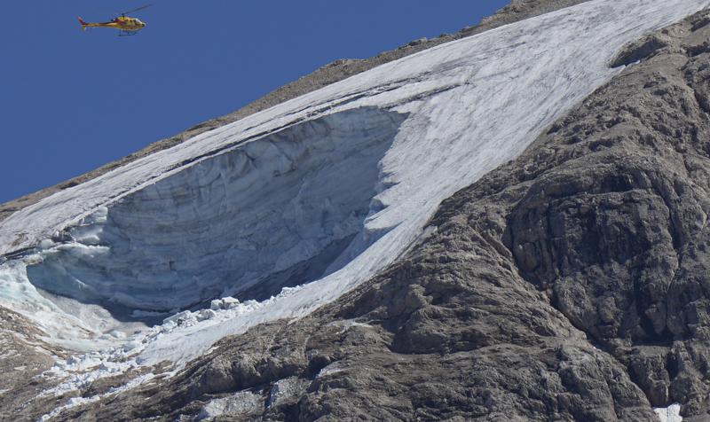 El calentamiento global crea peligro para los glaciares alpinos Foto: AP