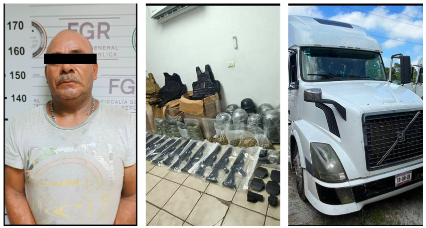 SEDENA y FGR aseguraron armamento, municiones, equipo táctico y vehículos en Tabasco; hay un detenido