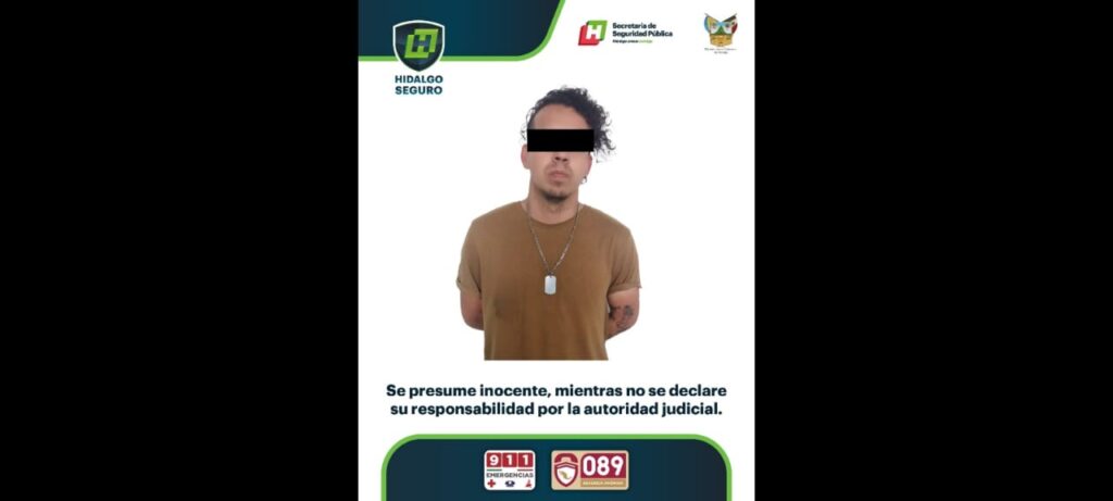 SSP-Hidalgo y GN detuvieron a individuo relacionado con operaciones de narcomenudeo *FOTO SSP-Hidalgo