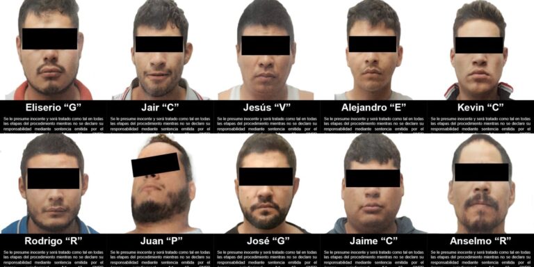 FGR obtiene vinculación a proceso en contra de 10 individuos en Zapotlán el Grande, Jalisco *FOTOS FGR / SEDENA