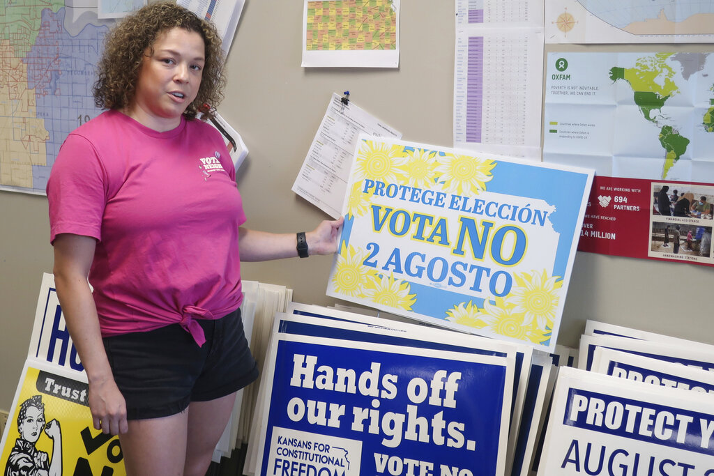 Votantes protegen derecho al aborto en Kansas
