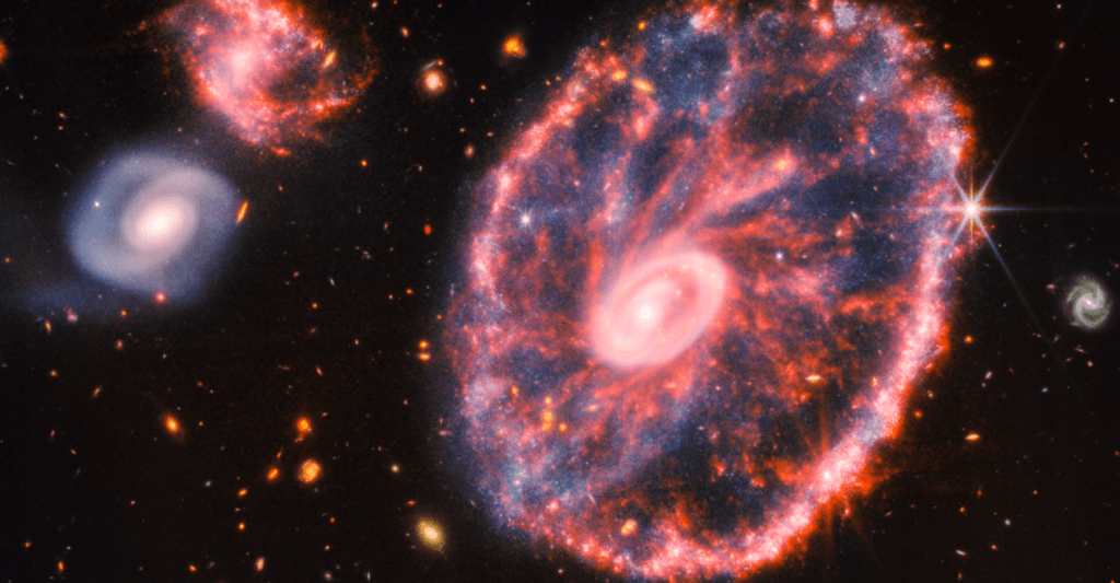 Telescopio Webb presenta foto de la galaxia Rueda de Carro