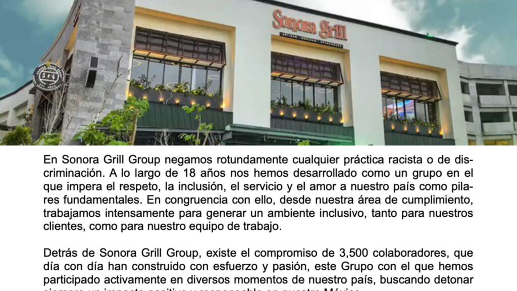 Restaurante Sonora Grill niega acusaciones racistas