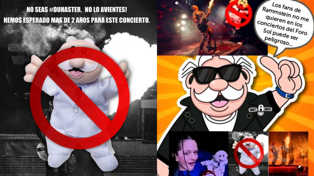 En conciertos de Rammstein en CDMX piden no lanzar peluches de Dr. Simi