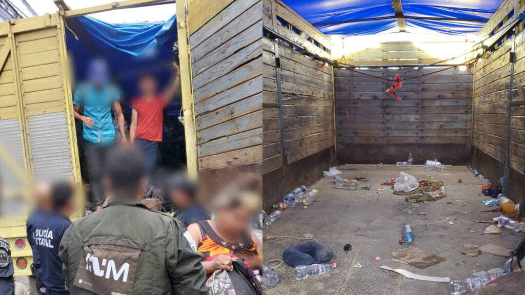 INM rescató a 116 migrantes que eran transportados en hacinamiento en Puebla