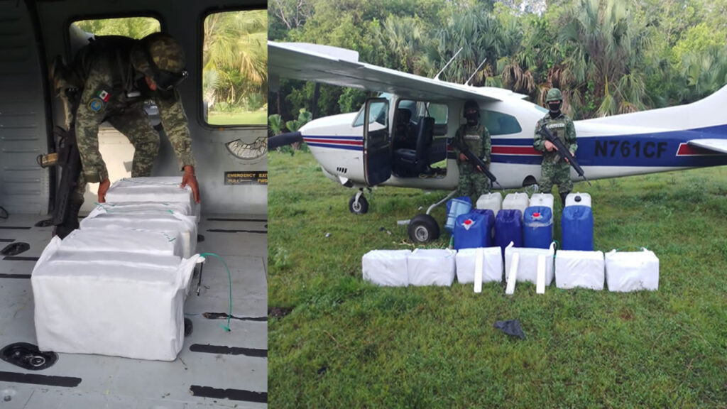 SEDENA y Fuerza Aérea incautan en Chiapas aeronave con 136 kilos de cocaína