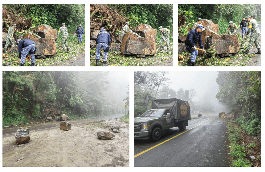 SEDENA aplicó el “Plan DN-III-E” en Tlachinol, Hidalgo tras derrumbe carretero