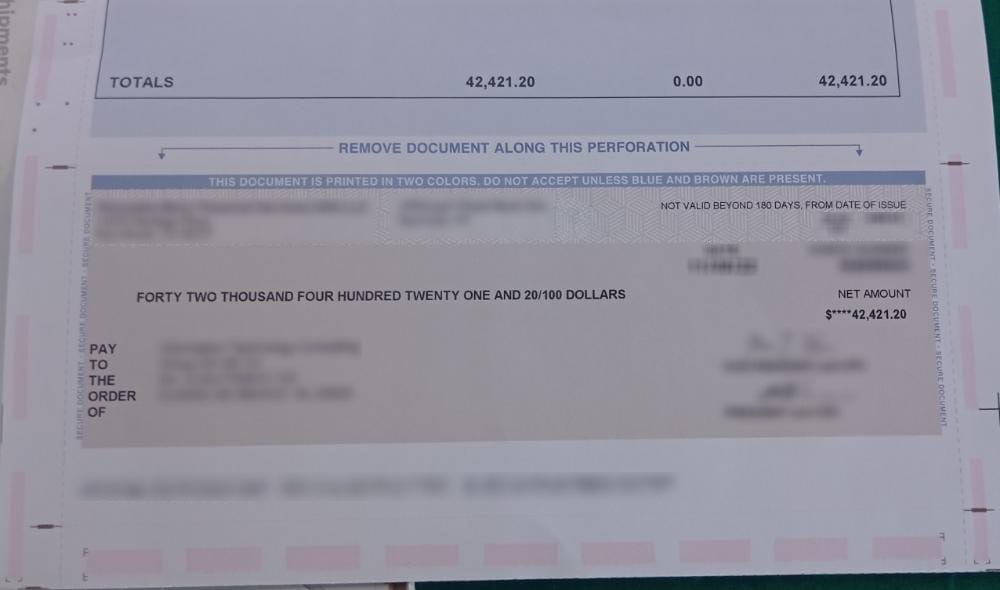 GN interceptó cheque por más de 40 mil dólares en Edomex