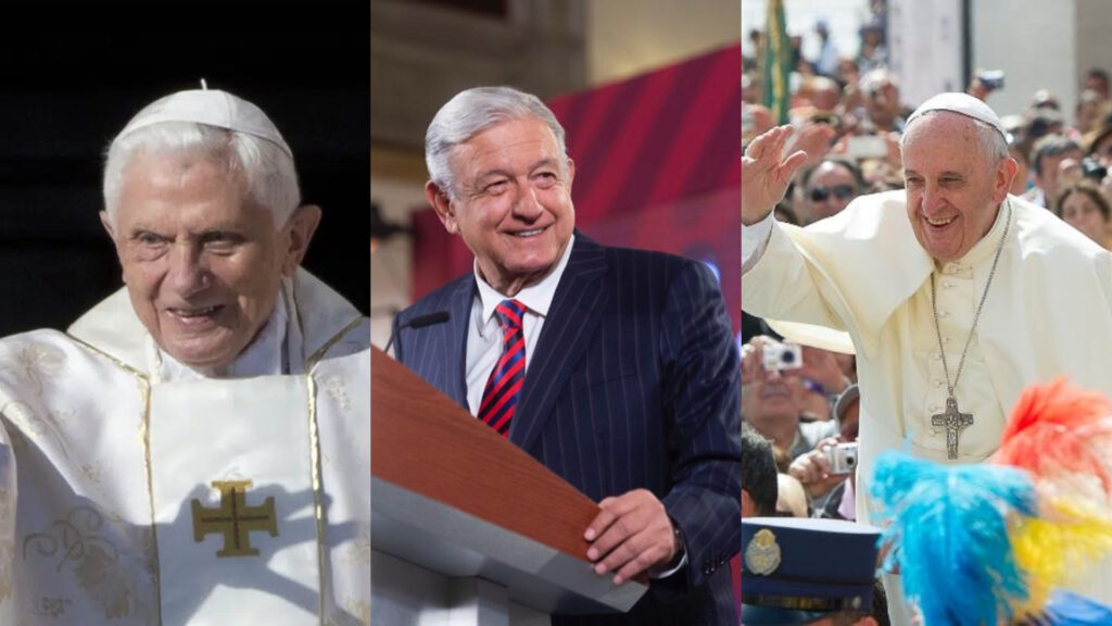 AMLO pide por recuperación de Benedicto XVI y confirma invitación para que papa Francisco visite México
