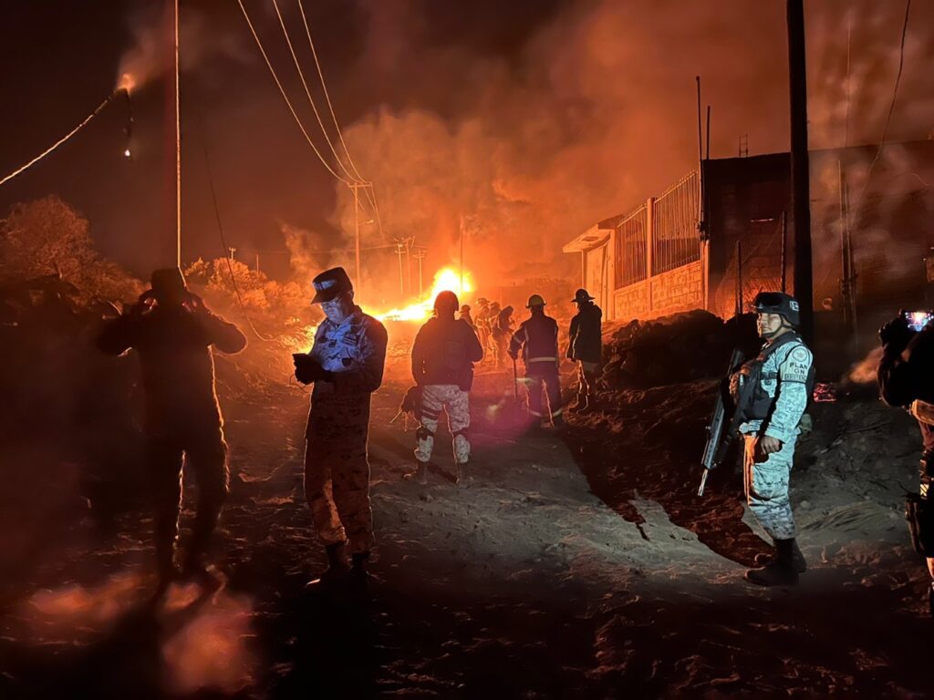 GN activó Plan GN-A en Epazoyucan, Hidalgo tras explosión derivada de toma clandestina