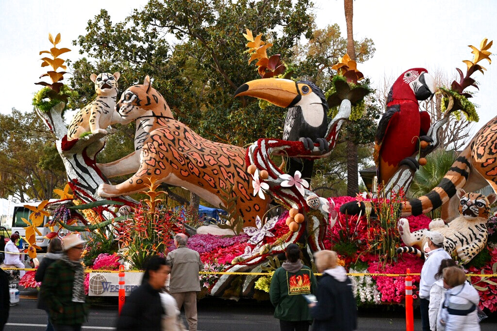 Rose Parade is saved from the rain in California