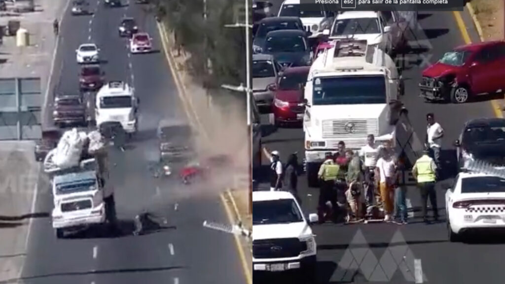 Tras choque hombres salen volando de camión de basura en Edomex (Video)