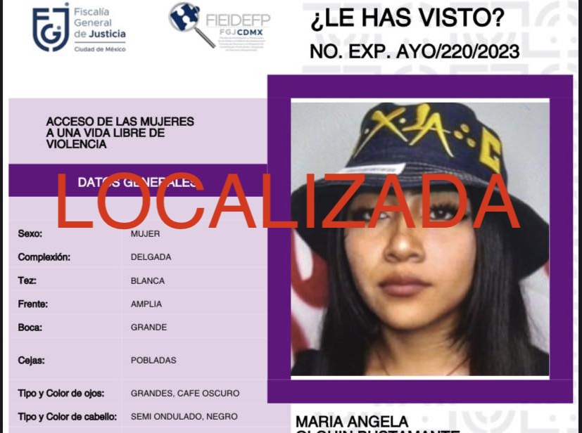 María Ángela Olguín menor desaparecida en Indios Verdes es localizada