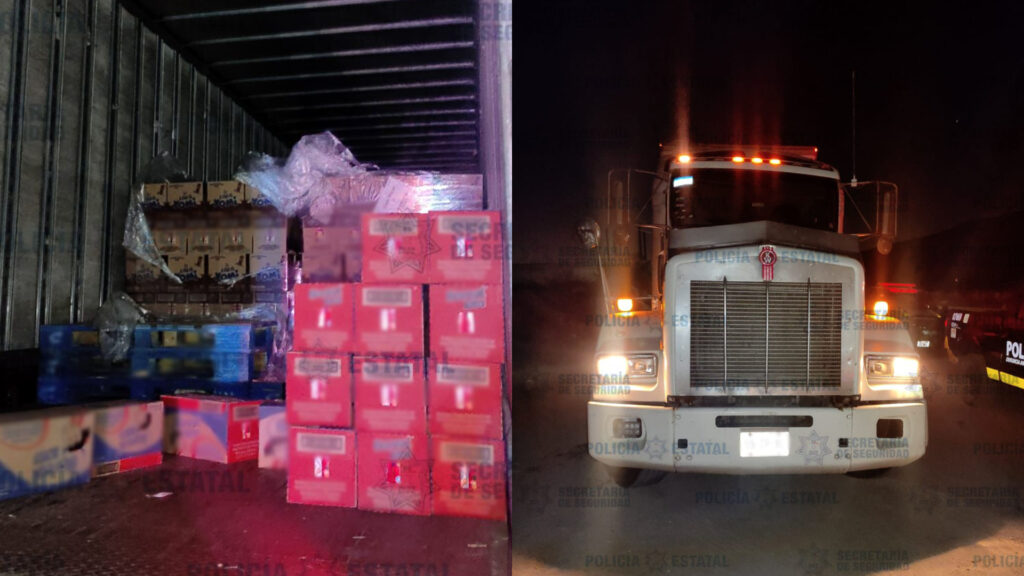 Recuperan vehículo de carga con mercancía valuada en medio millón de pesos en Huehuetoca, Edomex