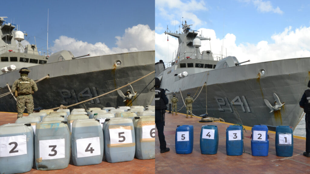 SEMAR aseguró 2,500 litros de combustible en embarcaciones en Guerrero
