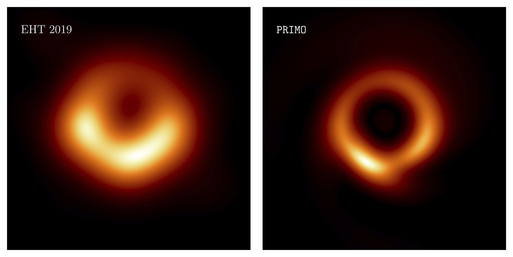 IA permite mejorar la primera imagen de un agujero negro