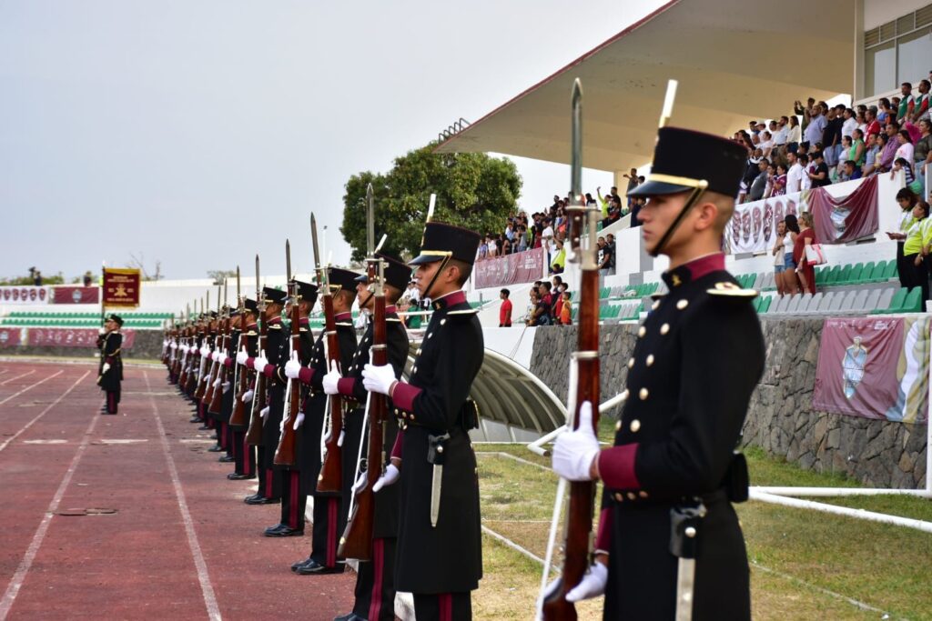 Cadetes del Heroico Colegio Militar participaron en inauguración de juegos CONADE 2023 en Morelos