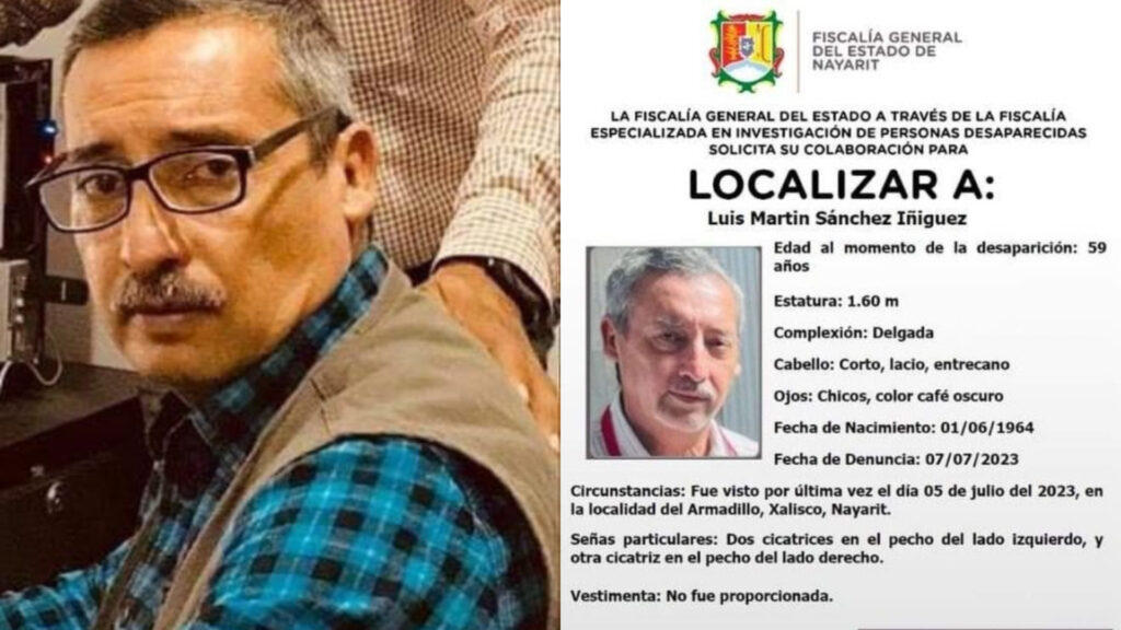 Hallan cuerpo sin vida de periodista Luis Martín Sánchez desaparecido en Nayarit