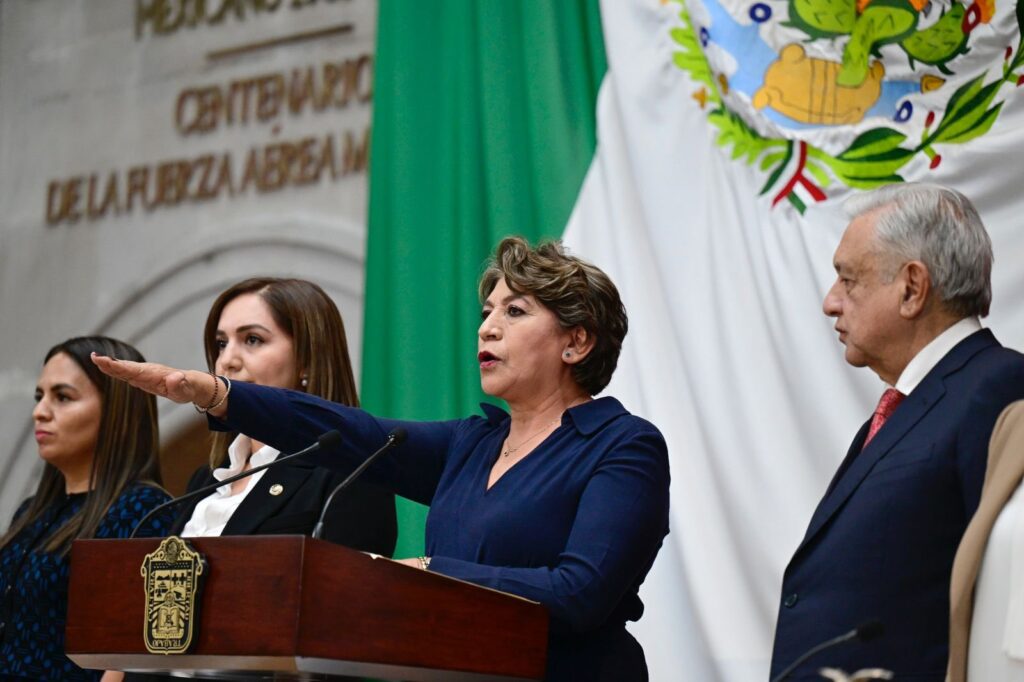 Rinde protesta como gobernadora de Edomex Delfina Gómez