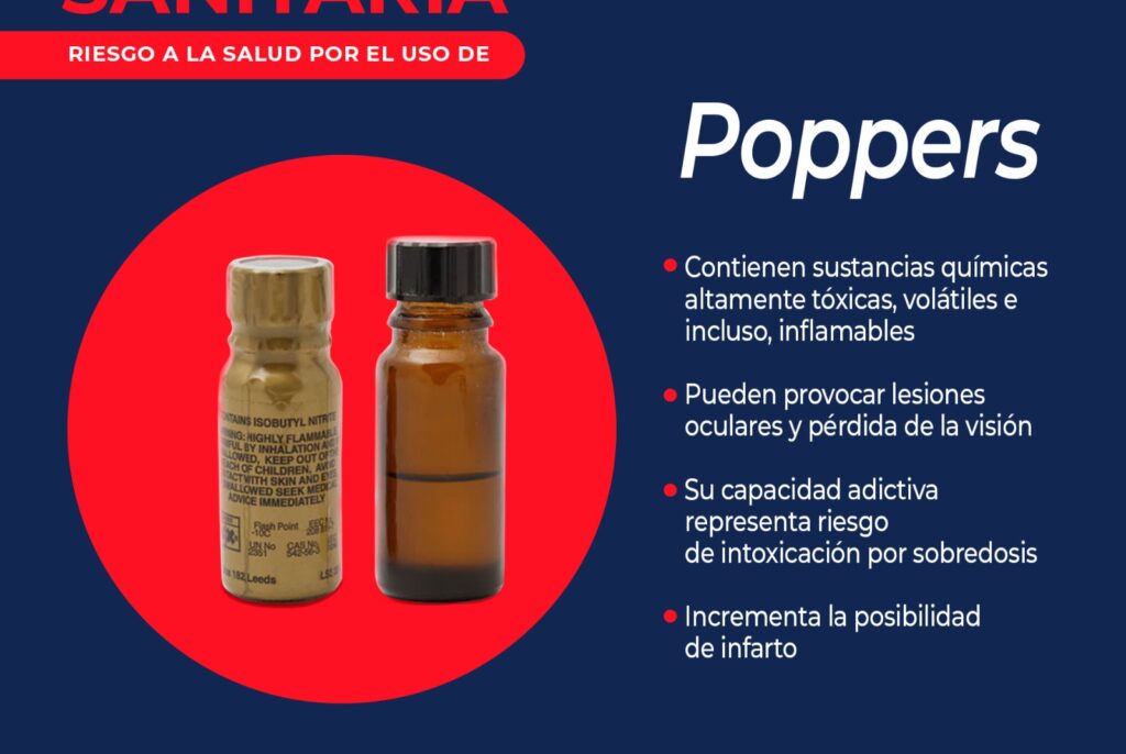 Alerta Cofepris sobre riesgos a la salud por uso de “poppers” como estimulante sexual