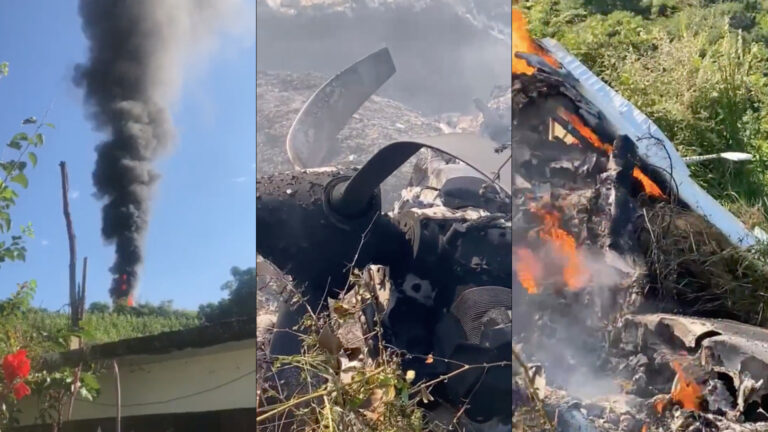 Mueren 5 en choque entre dos aeronaves en Durango (Video)