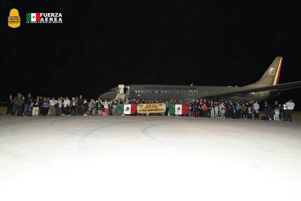SEDENA repatría a 143 mexicanos varados en Israel