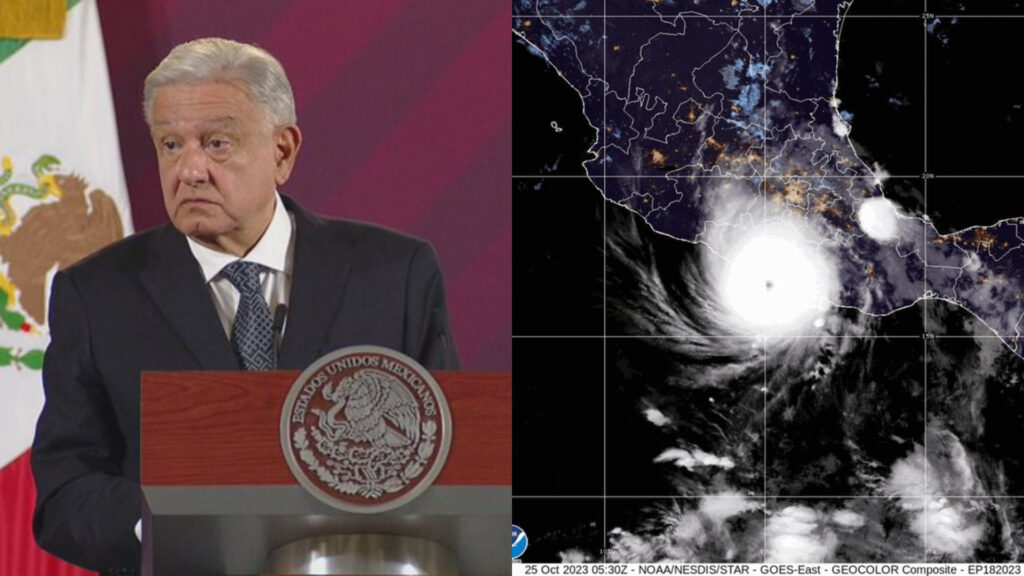 Huracán Otis "pegó muy fuerte en Guerrero, dice AMLO; No descarta asistir zona afectada