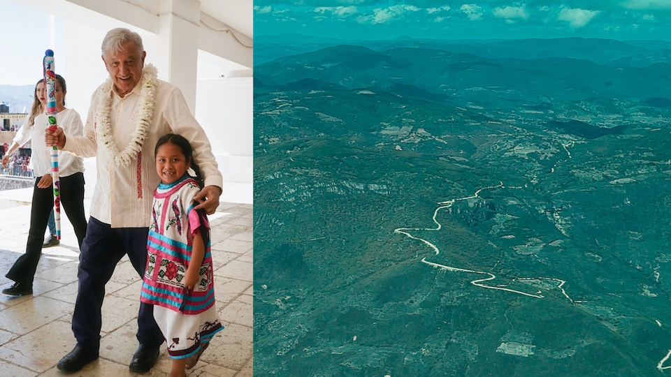 Concluidos, 186 caminos artesanales de Oaxaca a partir de la mano de obra local: AMLO